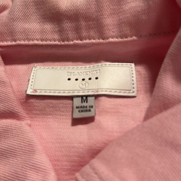 BlankNYC Pink Dip-Dyed White Twill Drop Shoulder Trucker Jacket Medium NEW - Picture 8 of 10